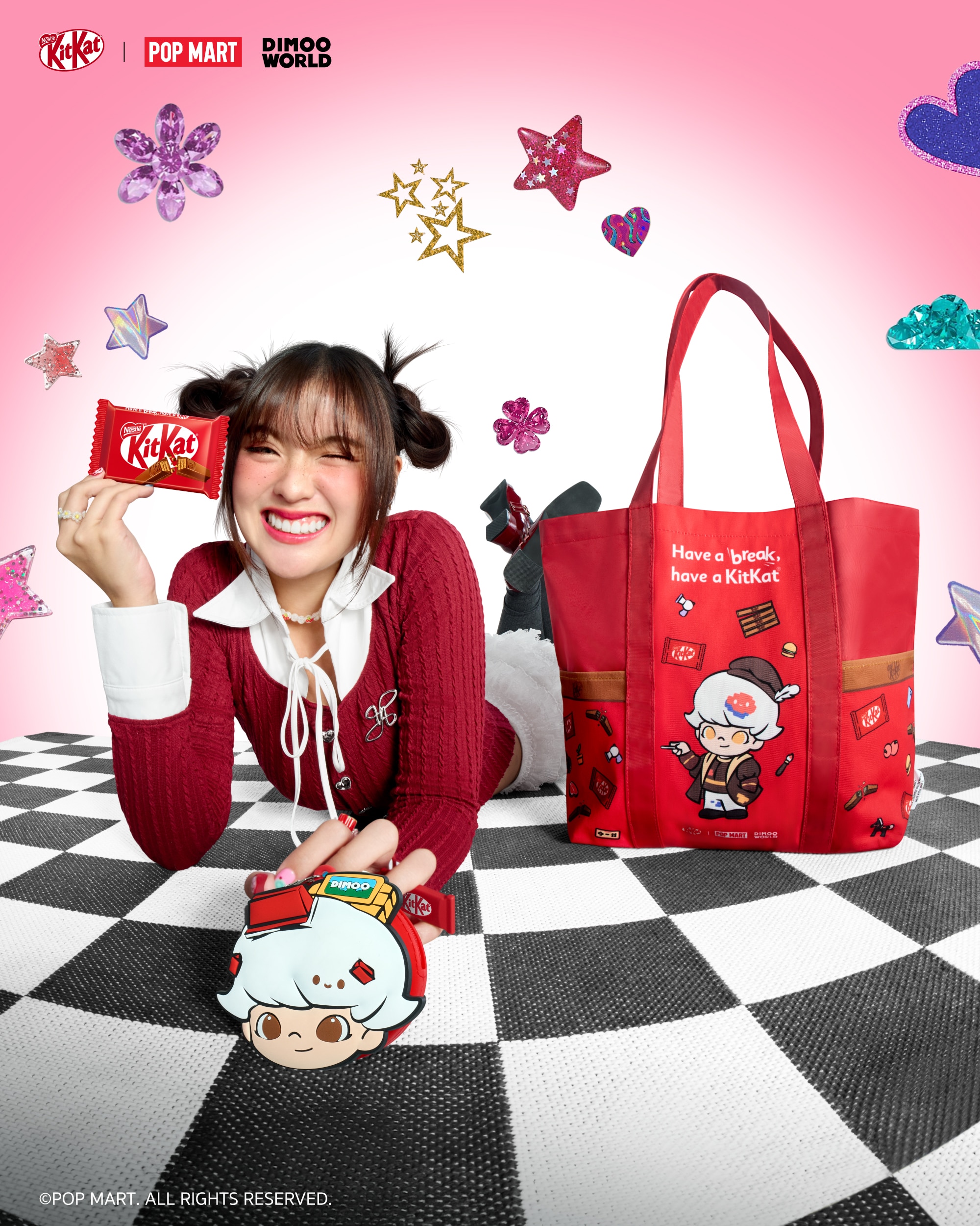 DIMOO x KitKat POP MART トートバッグ タイ限定 KITKAT | POP MART X DIMOO World​ | Dear Nestlé Singapore